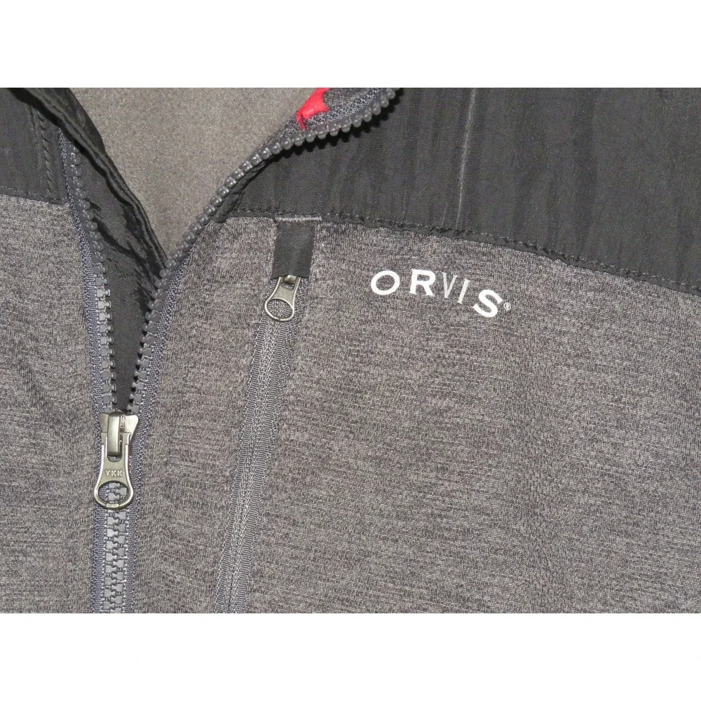 ORVIS Full Zip-Up Gray 100% Polyester‎ Casual Jacket Men's Large